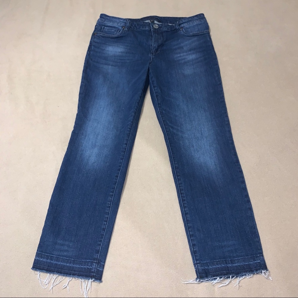 Kut from the Kloth Straight Leg Ankle Fray Jeans